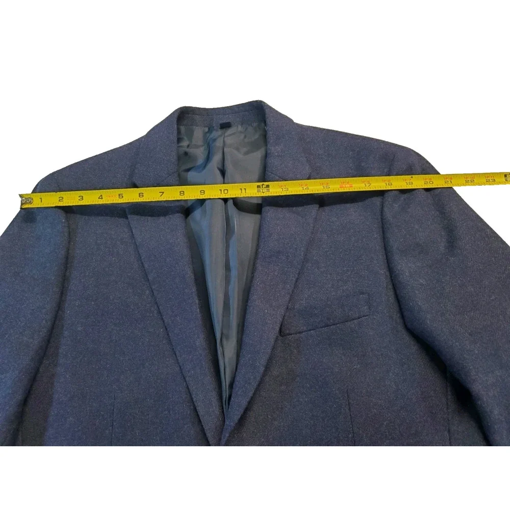 J Crew Mens 42L Blazer Thompson Sport Coat‎ Navy Blue Wool Lined Classic